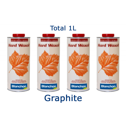 Blanchon HARD WAXOIL (hardwax) 1 ltr (four 0.25 ltr cans) GRAPHITE 04121366 (BL)